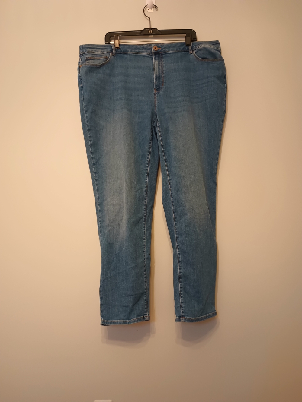 J. Jill Classic Blue Boyfrend Straight Leg Ankle Stretch Denim Jeans 24R